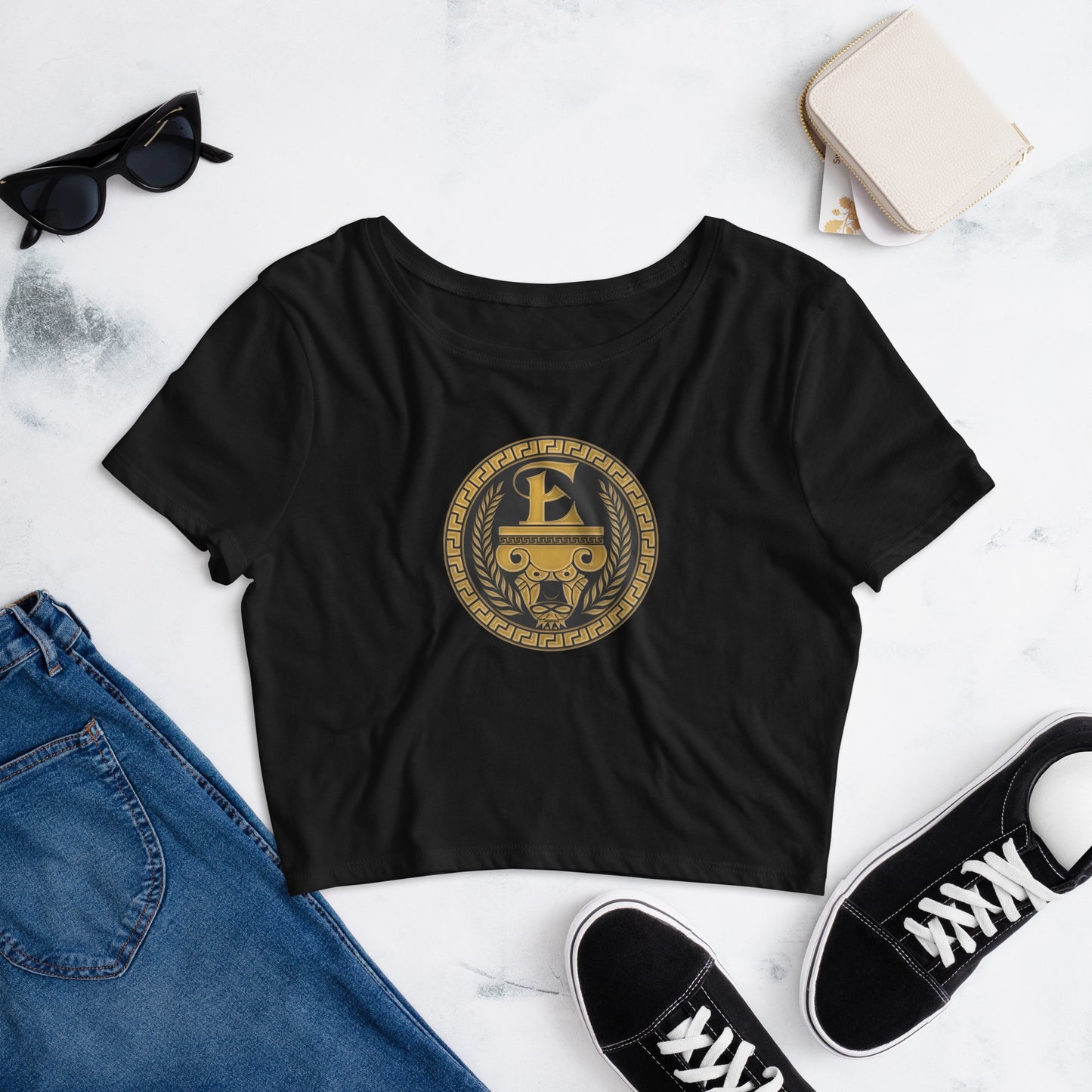 Camiseta corta con logo de Estevez