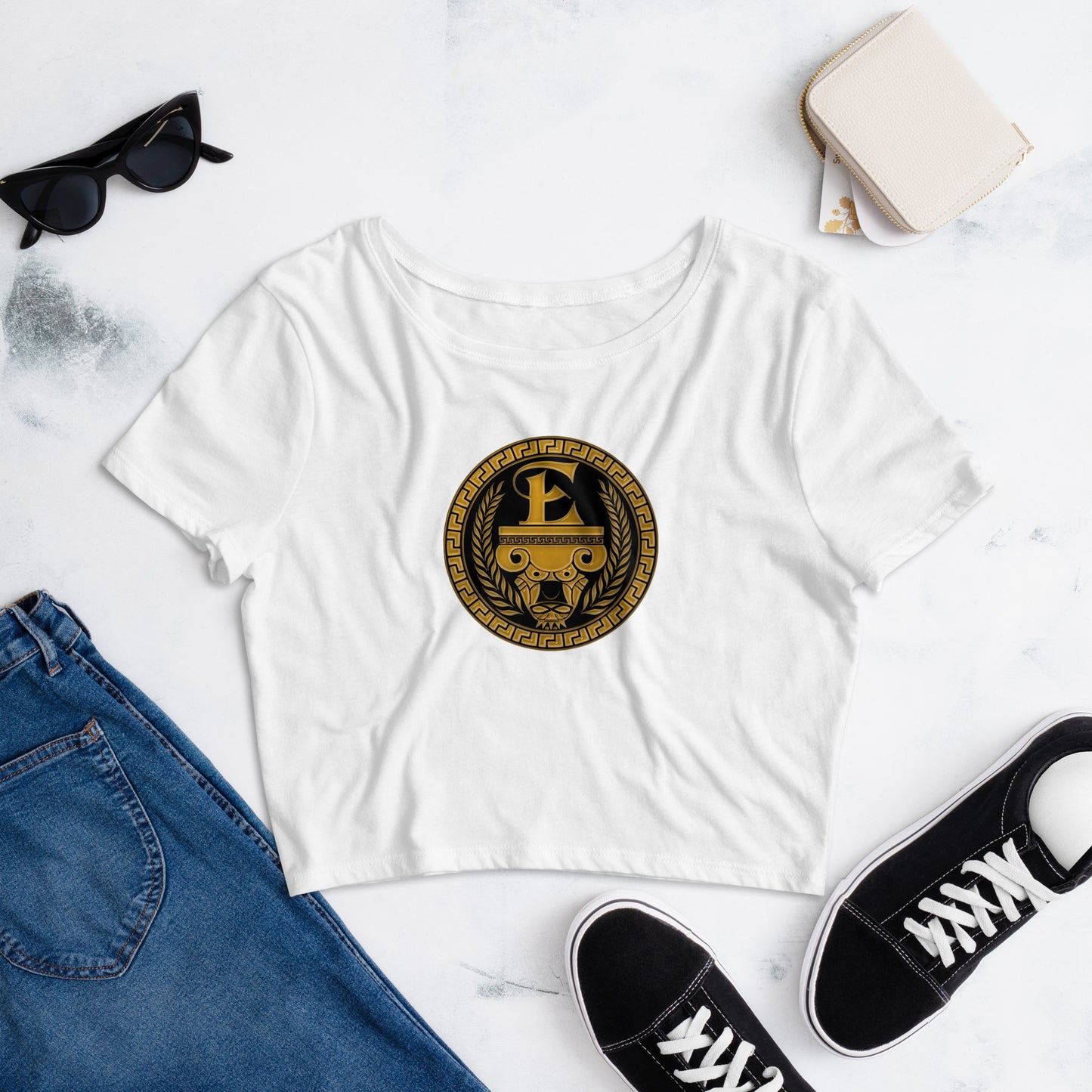 Camiseta corta con logo de Estevez