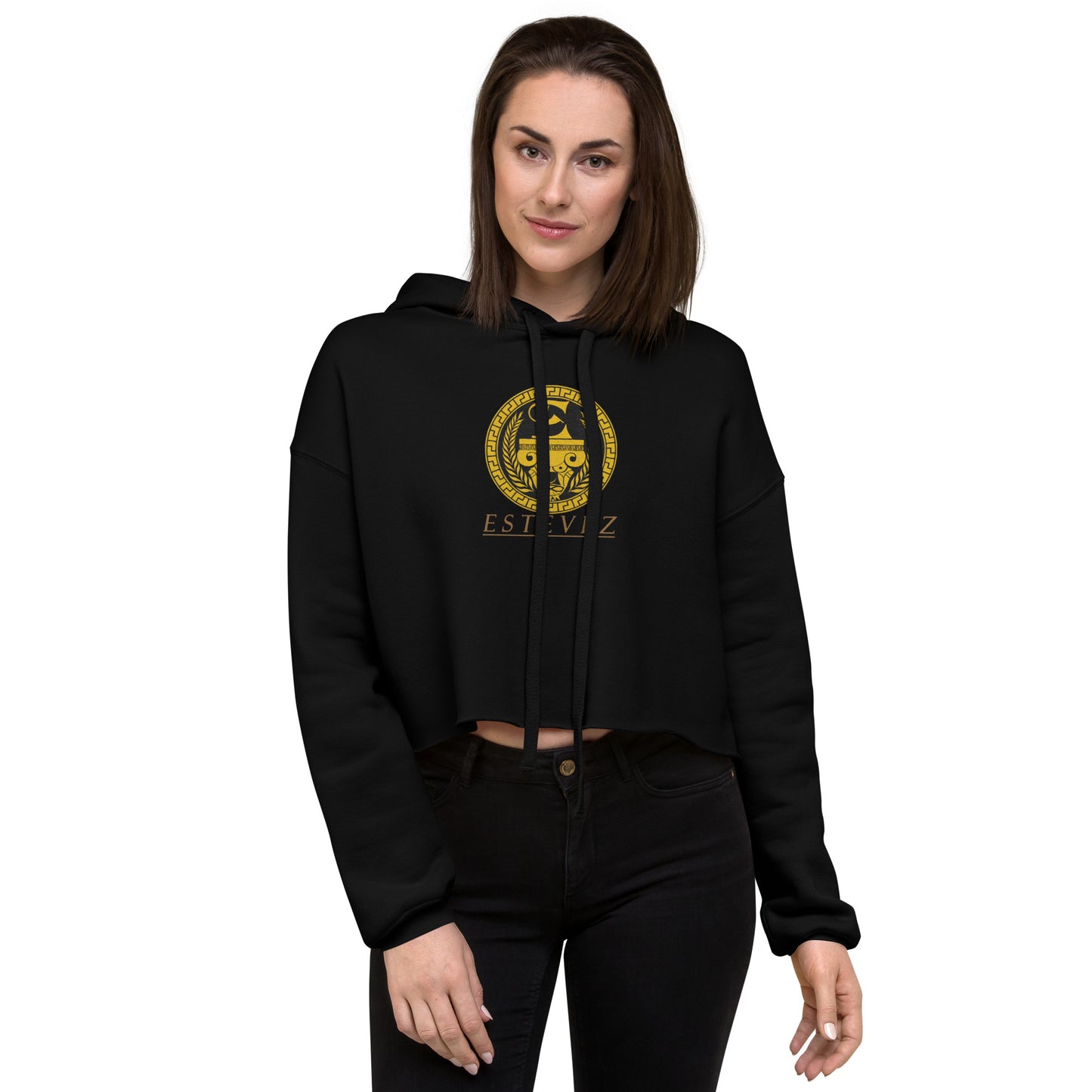 Estevez Embroidery Logo Crop Hoodie