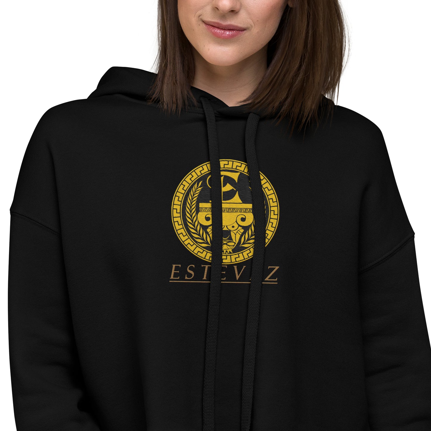 Estevez Embroidery Logo Crop Hoodie