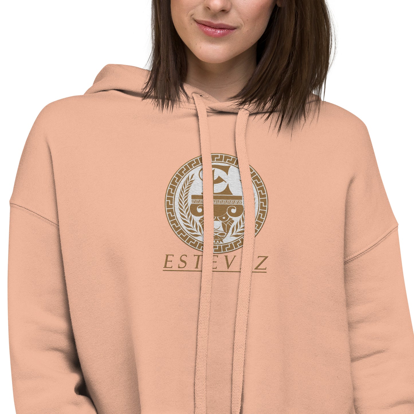 Sudadera corta con logo bordado de Estevez
