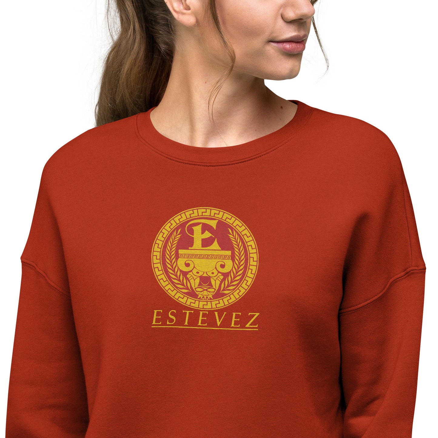 Estevez Embroidery Logo Crop Sweatshirt