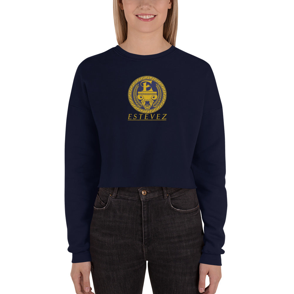 Sudadera corta con logo bordado de Estevez