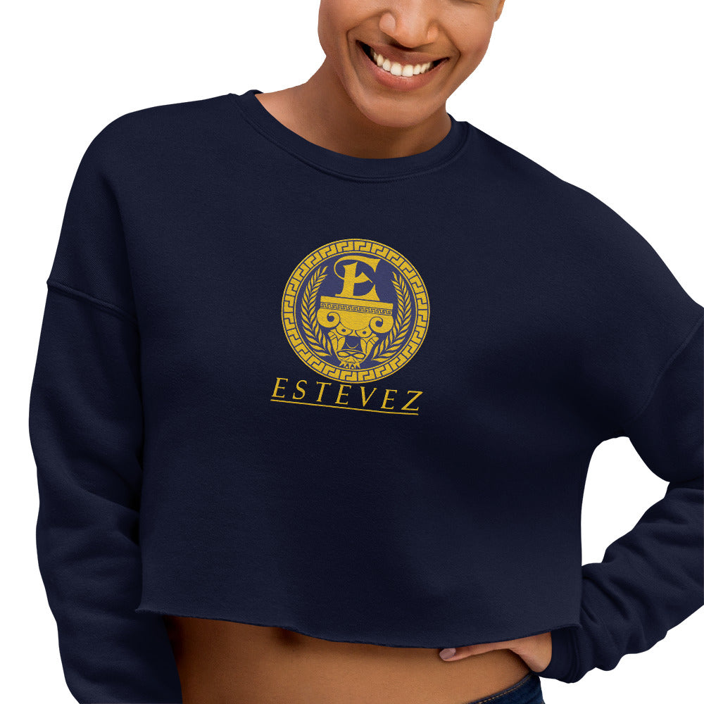 Sudadera corta con logo bordado de Estevez