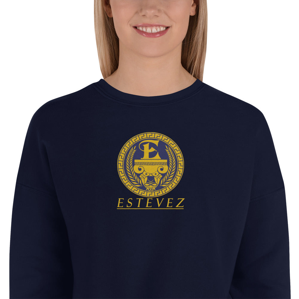 Sudadera corta con logo bordado de Estevez